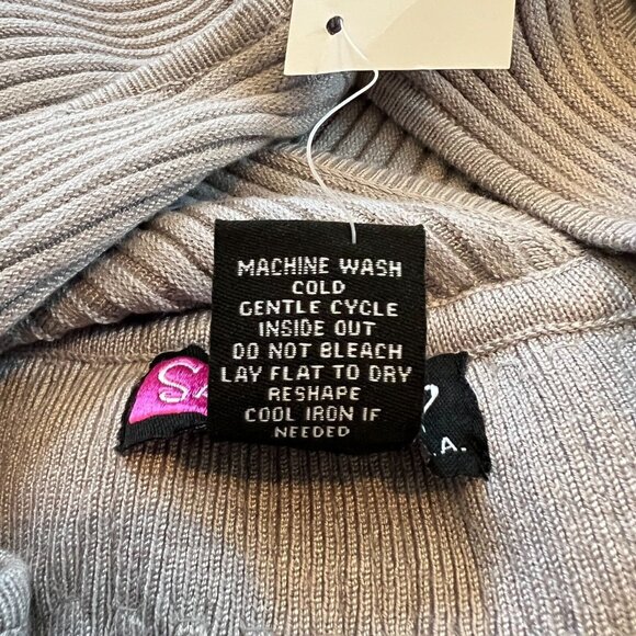 SAy What Dress Medium Silver Sequins Ribbed Swifties Metallic Eras Disco 15208 - Picture 5 of 8